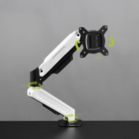 Nouveau moniteur simple universel rotatif télescopique en alliage d'aluminium argenté de haute qualité, multifonctionnel et moderne pour bureau