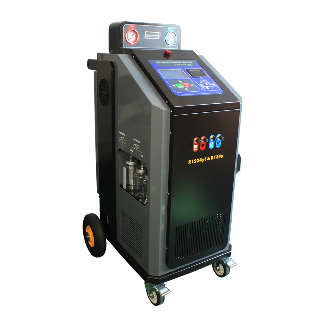 Car AC Station Dual System A/C R134a And R1234yf Auto Refrigerant Recycling Recovery Machine AMC-1000D