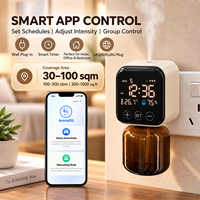 90 °   Diffuseur d'arômes intelligent rotatif sans eau avec contrôle par application BT et écran LED, à brancher sur prise murale, pour la maison, l'hôtel et le bureau