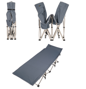 Lit de <span class=keywords><strong>camping</strong></span> portable de bureau extérieur 2024, lit simple avec poche latérale, couleur personnalisée, lit de <span class=keywords><strong>camping</strong></span> pliable - Product Image 4