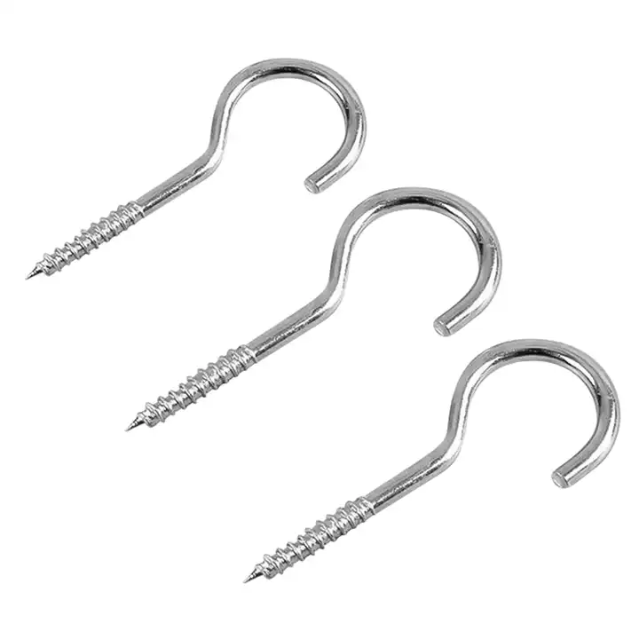 Stainless Steel Screw Eye Hooks 25mm Pins Mini 6x13 Hooks 4mm 7mm