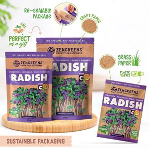 Radis <span class=keywords><strong>bio</strong></span> 200 G Rambo Microgreens Kit de culture de paquets de truies de <span class=keywords><strong>jardin</strong></span> Truies de <span class=keywords><strong>jardin</strong></span> pour la plantation et la suspension en intérieur - Product Image 4