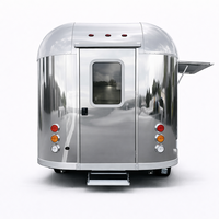 Nouvelle Camionnette Alimentaire Mobile en Acier Inoxydable 304, Camper Van, Chariot à Hot-dogs, Remorque Alimentaire pour Café et Crème Glacée avec Cuisine Complète