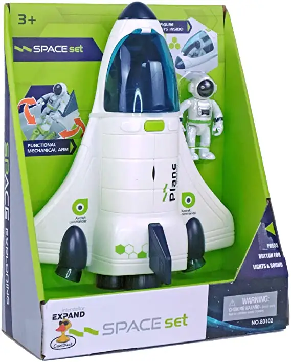 STEM Space Toys Kids Spacewalk Inertia Car Model With Astronaut Doll