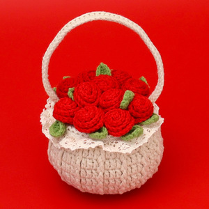 Sáng Tạo Móc Hoa Giỏ Bảng Trang Trí Handmade Đế Lót Ly Bong Bóng Tăng Dệt Hoa - Product Image 6