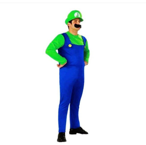 Disfraz de Mario con mono <span class=keywords><strong>Luigi</strong></span> sombreros gorra bigotes para disfraz de Cosplay elegante - Product Image 5