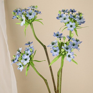 Fleurs artificielles en velours Haiyi, étoile de Bethléem, en soie blanche, pour mariage, décoration intérieure, remplisseurs de bouquets - Product Image 3