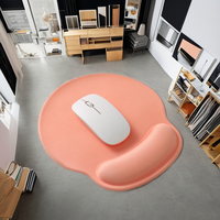 Alas Mouse Gaming Ergonomis PU Silikon Anti-Selip dengan Bantalan Pergelangan Tangan Ramah Lingkungan Bulat Ukuran Kustom Sublimasi Stok Merek Kustom