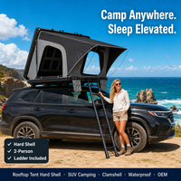 Tente de toit rigide en aluminium Zentopia pour 2-3 personnes, avec vérins à gaz, en tissu Oxford 280G, pour SUV 4x4 et Overland