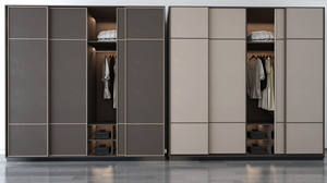 Hot Sell Aimsp Solid Wood Modern Home Hotel Lock Furniture Fashion Bedroom <b>Large</b> Capacity Eco-Friendly Chongqing <b>Wardrobe</b> - Product Image 4