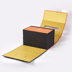 Boîte à livre pliable à fermeture magnétique, poignée <span class=keywords><strong>de</strong></span> transport en cuir détachable, boîte d'emballage cadeau personnalisée avec estampage à chaud - Product Image 6