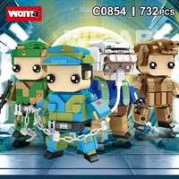 SPIELZEUG C0854 Kindertag Kindergeburtstag Geschenke Plastik Kleine Bausteine Soldaten Actionfiguren Militärisches Lernspielzeug Familie