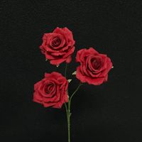 Nouvel arrivage de fleurs de mariage artificielles Real Touch Roses de haute qualité Rose d'automne de taille moyenne