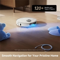Hot Dreame L50 Ultra Wireless Smart Robotic Vacuum Cleaner Kontrol Aplikasi Pembuangan Kotoran Otomatis Menyapu Mengepel Basah/Kering Mobil