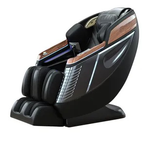 Fauteuil de massage portable de luxe intégral en cuir PU haut de gamme avec bras mécanique 3D en acier inoxydable, rail SL et commande vocale Zéro Gravité - Product Image 3