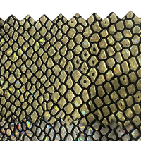 Cuero Sintético de Piel de Serpiente Rista de 0.6mm, Ecológico, con Acabado Térmico y Resistente a la Abrasión, para Encuadernación y Accesorios