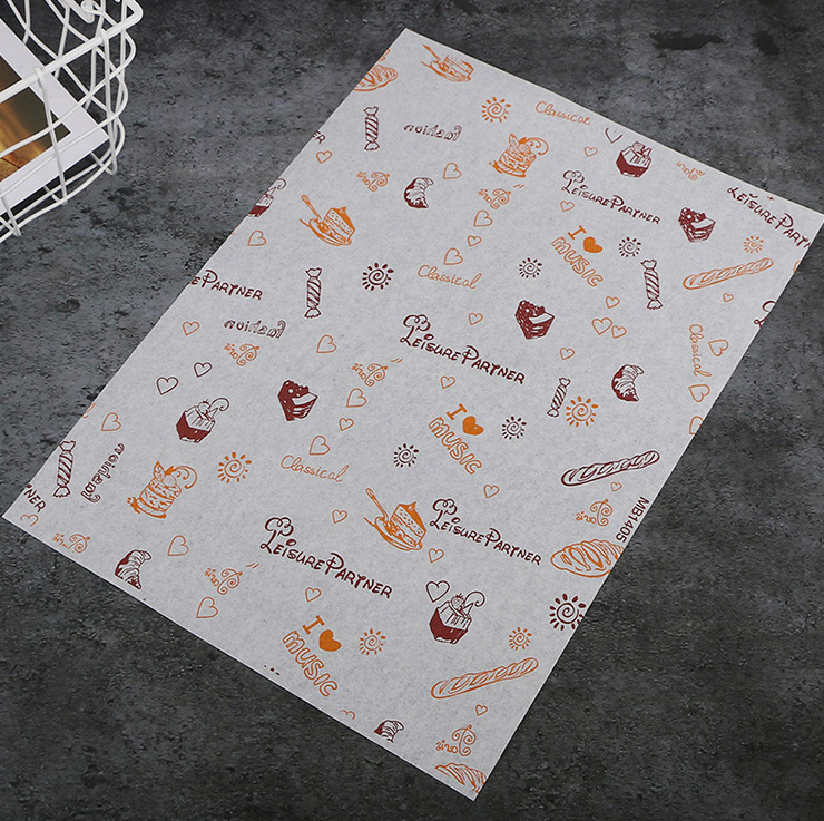 Western Pastry Waxed Paper Biodegradable Glassine Greaseproof Card Stock Paper Water Oil Proof Paper for Food Party Festival