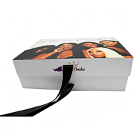Caja de Regalo Rígida Plegable Portátil Impresa a Todo Color Personalizada, con Forro de Esponja Magnética de Lujo, Lazo de Cinta, Materiales Reciclados