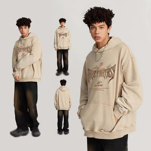 เสื้อฮู้ดดี้ปักลายปีมังกร BE6186 รุ่นใหม่ปี 2024 ผ้าหนา 420GSM ผ้าฝ้าย 100% สไตล์สปริง ปักลายตามสั่ง ซักย้อมสีเอซิด สำหรับผู้ชายและผู้หญิง - Product Image 4