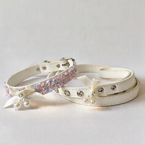 Collare per Cani Stile Principessa con Fiocco - Grazioso <span class=keywords><strong>Pettorina</strong></span> Regolabile <span class=keywords><strong>in</strong></span> Pelle PU per Gatti e Cani di Piccola Taglia - Product Image 3