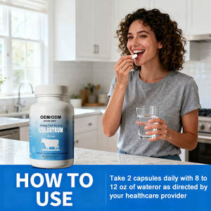 Yüksek mukavemetli ek bağışıklık kas kurtarma destekler glutensiz 50% IgG Unflavored sığır Colostrum kapsül - Product Image 3