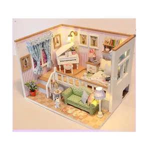 Supply To Chain Bookstore Diy Mini House Toy Dollhouse Living Room Furniture Anime Miniature House