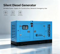 Générateur diesel silencieux 50 kVA 40 kW, moteur Cummins triphasé, groupe électrogène industriel, prix d'usine
