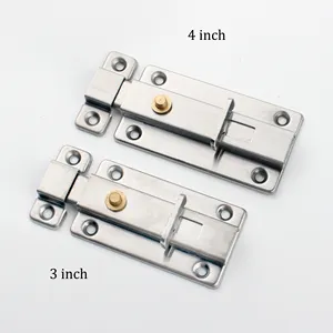 Stainless Steel 1.0mm Thickness Automatic Tower Latch Barrel Bolt Security Sliding Patio Door Latch