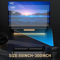 Mini Proyector LED Portátil A1 de 400 Lúmenes con Android 9.0, Compatible con 1080p/4K, WiFi 2.4G/5G, Altavoces Integrados para Sistema de TV y Cine en Casa