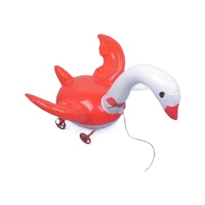 <b>Inflatable</b> <b>Swan</b> Pull String Toy 55x36cm With Wheels For Children Push Pull Toy - Product Image 3