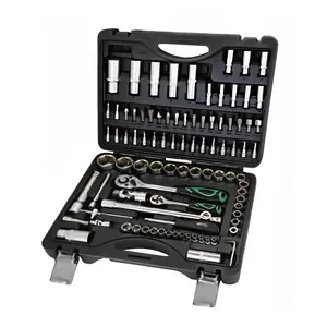Kit di utensili manuali multifunzione Set di strumenti di riparazione automatica 94 pezzi 1/4 "e 1/2" Set di strumenti per chiavi a cricchetto