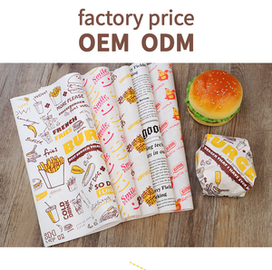 Custom Logo Printing Hamburger Oil Proof Tissue Packaging Paper Sandwich Greaseproof Shawarma <strong>Food</strong> Grade Wax Packaging Paper - Product Image 2