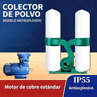 Aspirateur industriel à double sac pour sciure de bois 3KW, 220V/380V, pour routeur CNC et machine à scier le bois