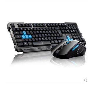 Set <span class=keywords><strong>Tastiera</strong></span> <span class=keywords><strong>e</strong></span> <span class=keywords><strong>Mouse</strong></span> <span class=keywords><strong>Wireless</strong></span> Deiog V61 con Tasti Funzione Multimediali, USB 1200dpi, Design Ergonomico per Laptop <span class=keywords><strong>e</strong></span> TV - Product Image 1