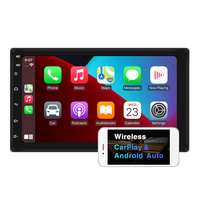 Reproductor de DVD Android 15 para Auto con Pantalla Táctil IPS Universal de 7 Pulgadas, Bluetooth, WiFi, Navegación, Carplay Inalámbrico y Android Auto
