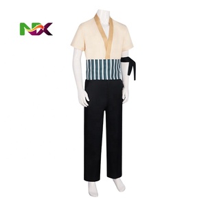 Costume de cosplay <span class=keywords><strong>One</strong></span> <span class=keywords><strong>Piece</strong></span> Anime <span class=keywords><strong>Zoro</strong></span> Wano Country avec combinaison en polyester pour adultes unisexes, Halloween, spectacle sur scène - Product Image 2