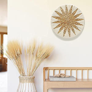 Mode tressé jonc de mer rotin osier décoratif suspendu mur Art décorations murales décoration <span class=keywords><strong>murale</strong></span> <span class=keywords><strong>pour</strong></span> la maison salon de luxe - Product Image 3