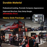 Stand d'exposition modulaire 10x20 pieds, boîte à lumière LED portable personnalisée, stand de salon professionnel, affichage en tissu tendu réutilisable