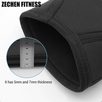 2022 couleur pure noir sport genouillère 5mm 7mm néoprène personnalisé haltérophilie compression fournisseur genouillère orthèse