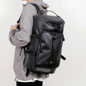 Custom logo Waterproof PU Leather Man Laptop <b>Backpack</b> High Quality Business Style <b>Backpack</b> Travel Overnight Duffel Bag for Men - Product Image 4