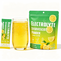 Vitahall OEM Poudre effervescente d'électrolytes et de créatine monohydrate, 0 sucre, 0 calories, pour l'hydratation et l'énergie musculaire, 30 sachets individuels
