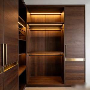 Armario Moderno a Medida con Diseño Personalizado, Armario de Melamina con Puerta de Madera Sólida, Muebles de Almacenamiento para Dormitorio - Product Image 2