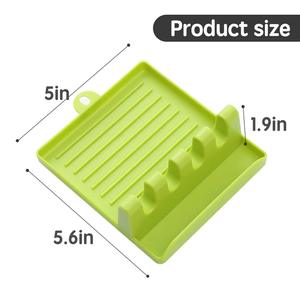Poggiautensili da cucina in Silicone con gocciolatoio per utensili multipli poggia cucchiaio resistente al calore mestolo portautensili <span class=keywords><strong>Organizer</strong></span> - Product Image 5