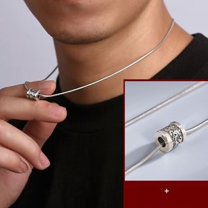 Collar de Seis Palabras para Hombre, Colgante Cilíndrico, Collares Budistas con Mantra Vintage, Amuleto de la Suerte de Acero Inoxidable, Joyería Masculina - Product Image 2
