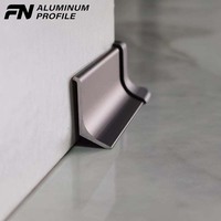 Plinthe de sol en alliage d'aluminium satiné moderne Plinthe en aluminium pour chambre à coucher et cuisine