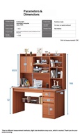 Ensemble de chaise et bureau d'ordinateur avec tiroir et étagère, bureau d'étude convertible en bois écologique pour la maison ou le bureau