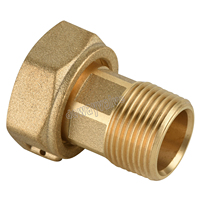 Connecteur de compteur d'eau en laiton CW617N avec joint NBR