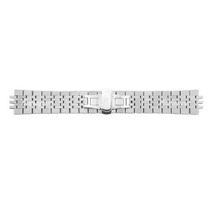 Vintage Luxury Stainless Steel <b>Watch</b> Band Strap Elastic Design with White Color and Butterfly Clasp Sizes 40-49 - Product Image 2