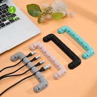 Organisateur de câble de bureau USB Offre Spéciale avec logo personnalisé Clips de support en silicone Clips de gestion Clips blancs de fil