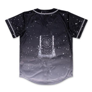 优质定制徽标设计男士棒球垒球球衣线织羽毛 V 领定制球队名称 100% 聚酯纤维速干 - Product Image 3